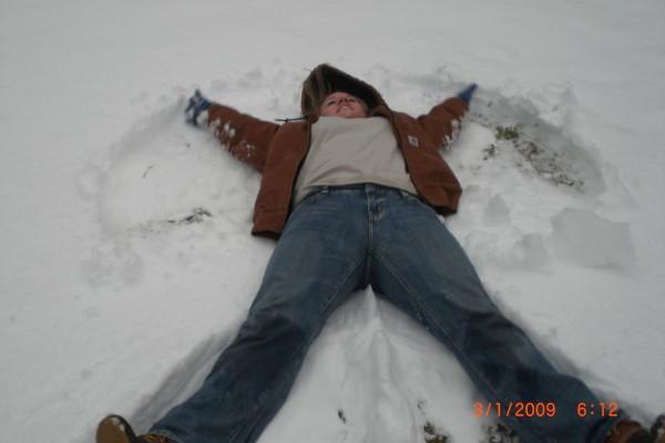 Kayla loved the snow 